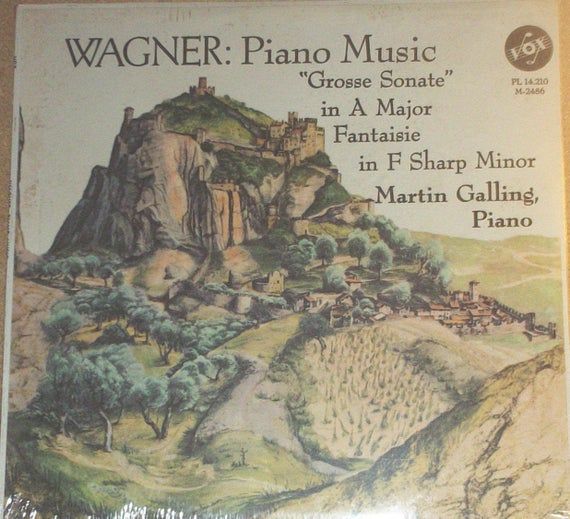 Wagner piano music martin galling cover LP
